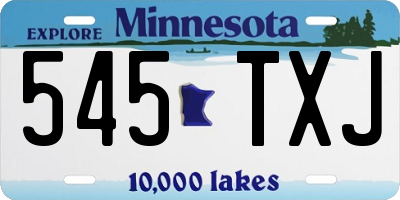 MN license plate 545TXJ