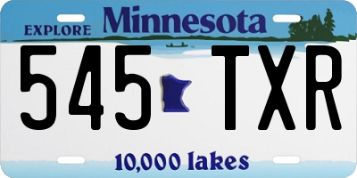 MN license plate 545TXR