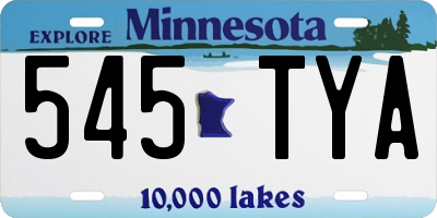 MN license plate 545TYA
