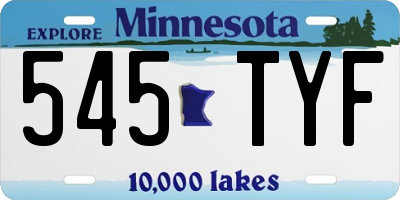 MN license plate 545TYF