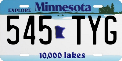 MN license plate 545TYG