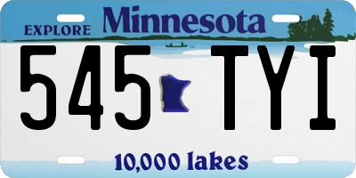 MN license plate 545TYI