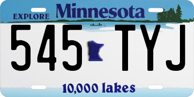 MN license plate 545TYJ