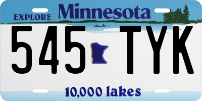 MN license plate 545TYK