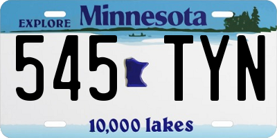 MN license plate 545TYN