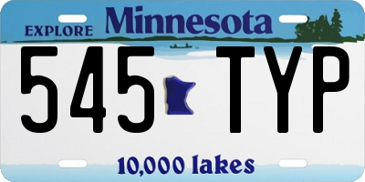 MN license plate 545TYP