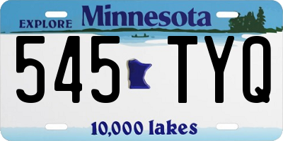 MN license plate 545TYQ