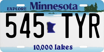 MN license plate 545TYR