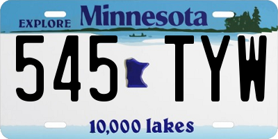 MN license plate 545TYW