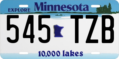 MN license plate 545TZB