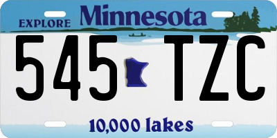 MN license plate 545TZC