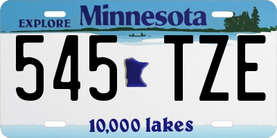 MN license plate 545TZE