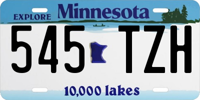 MN license plate 545TZH