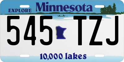 MN license plate 545TZJ