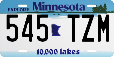 MN license plate 545TZM