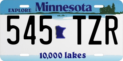 MN license plate 545TZR