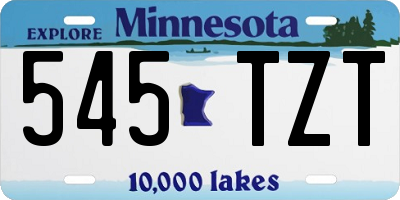 MN license plate 545TZT