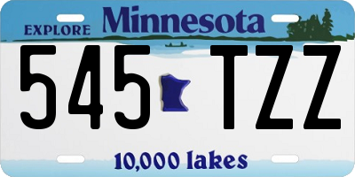 MN license plate 545TZZ