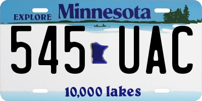 MN license plate 545UAC