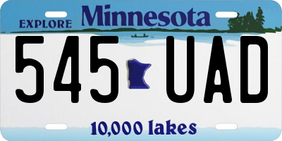 MN license plate 545UAD