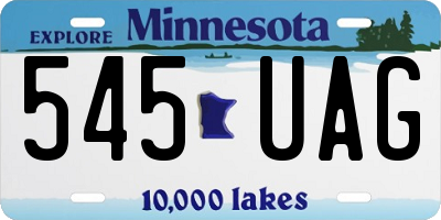 MN license plate 545UAG