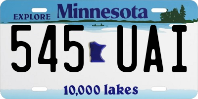 MN license plate 545UAI