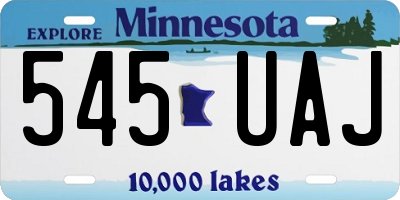 MN license plate 545UAJ