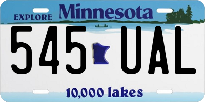 MN license plate 545UAL