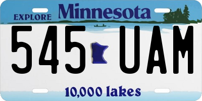 MN license plate 545UAM