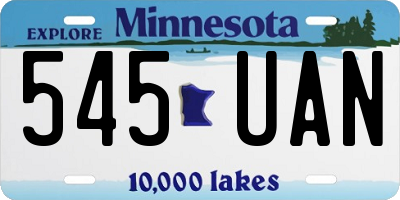MN license plate 545UAN