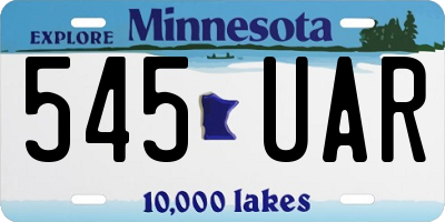 MN license plate 545UAR