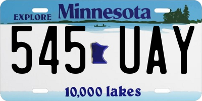 MN license plate 545UAY