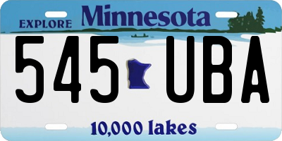 MN license plate 545UBA