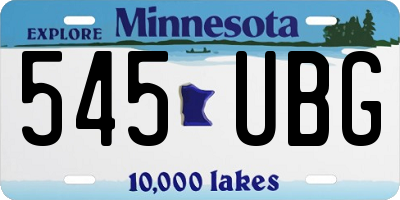 MN license plate 545UBG