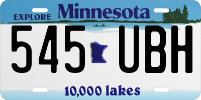 MN license plate 545UBH