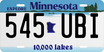 MN license plate 545UBI