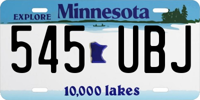 MN license plate 545UBJ