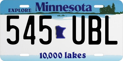 MN license plate 545UBL