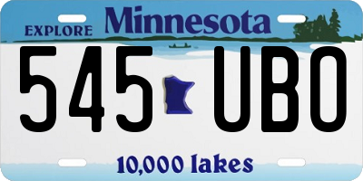 MN license plate 545UBO
