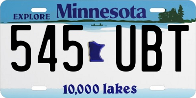 MN license plate 545UBT