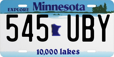 MN license plate 545UBY