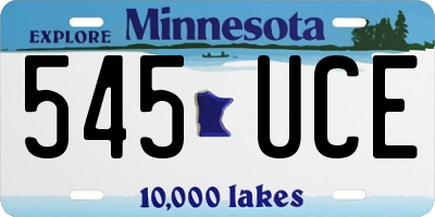MN license plate 545UCE