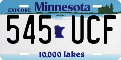 MN license plate 545UCF