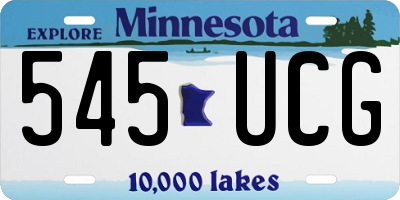 MN license plate 545UCG