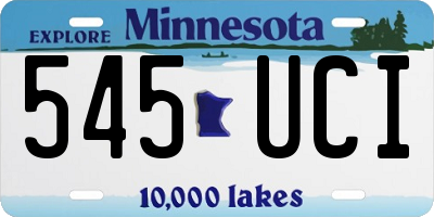 MN license plate 545UCI