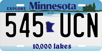 MN license plate 545UCN
