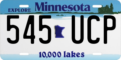 MN license plate 545UCP