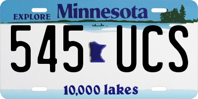 MN license plate 545UCS