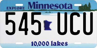 MN license plate 545UCU