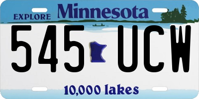 MN license plate 545UCW